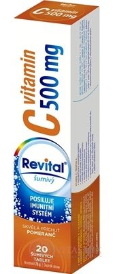 Revital vitamín C 500 mg šumivý tbl eff s príchuťou pomaranč 1x20 ks
