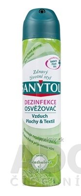 SANYTOL OSVIEŽOVAČ Vzduch sprej, mentholová vôňa, 1x300 ml