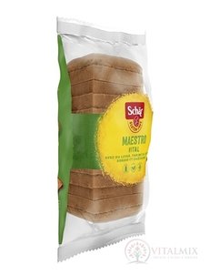 Schär MAESTRO VITAL chlieb bezgluténový, kysnutý, viaczrnný, krájaný, 1x350 g