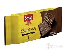 Schär QUADRITOS oblátky bezgluténové, kakaové vafle v horkej čokoláde, 1x40 g