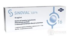 Sinovial 0,8 % viskoelastický roztok kys. hyalurónovej (16 mg/2 ml) 1x2 ml