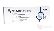 Sinovial ONE 2% roztok kys. hyalurónovej v injekčnej striekačke s ihlou, do kĺbov (50 mg/2,5 ml) 1x2,5 ml