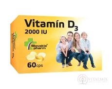 Slovakiapharm Vitamín D3 2000 IU cps mol 1x60 ks