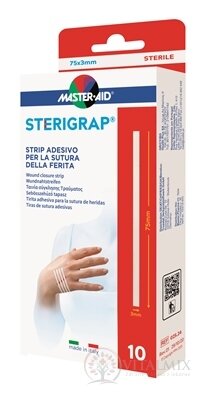 STERIGRAP NÁPLASŤOVÉ STEHY sterilné (75 x 3 mm) 1x10 ks