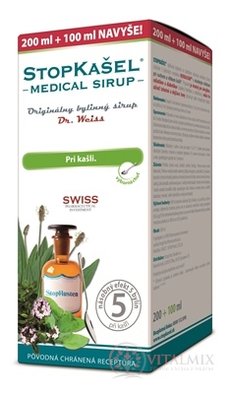 STOPKAŠEĽ Medical sirup Dr. Weiss (200 ml +100 ml navyše) 1x300 ml
