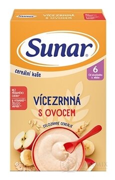 Sunar Cereálna kaša VIACZRNNÁ S OVOCÍM (od ukonč. 6. mesiaca) 1x210 g