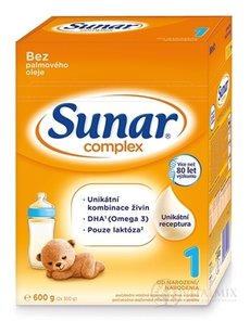 Sunar Complex 1 počiatočná mliečna výživa (od narodenia) (inov.2020) 1x600 g