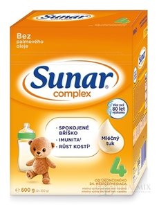 Sunar Complex 4 mliečna výživa (od ukonč. 24. mesiaca) (inov.2020) 1x600 g