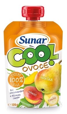 Sunar COOL ovocie Hruška, Banán, Mango (od ukonč. 12. mesiaca) 1x120 g