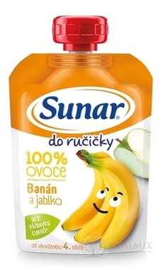 Sunar Do ručičky Banána a jablko 100% ovocia (od ukonč. 4. mesiaca) 1x100 g