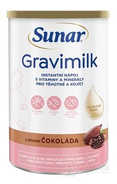 Sunar Gravimilk s príchuťou čokoláda instantný mliečny nápoj 1x450 g