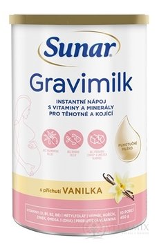 Sunar Gravimilk s príchuťou vanilka instantný mliečny nápoj 1x450 g