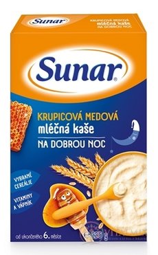Sunar KRUPICOVÁ MEDOVÁ KAŠA mliečna NA DOBRÚ NOC (od ukonč. 6. mesiaca) 1x225 g