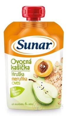 Sunar Ovocná kašička hruška, marhuľa, ovos (od ukonč. 6. mesiaca) 1x120 g