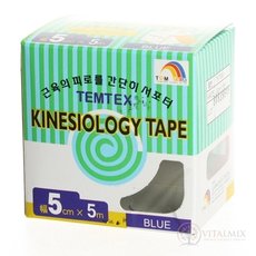 TEMTEX KINESOLOGY TAPE tejpovacia páska, 5 cm x 5 m, modrá 1x1 ks