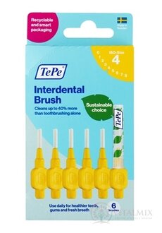 TePe Medzizubná kefká 0,7 mm size 4 (žltá) krabička 1x6 ks