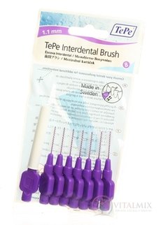 TePe Medzizubná kefká 1,1 mm size 6 (fialová) 1x8 ks