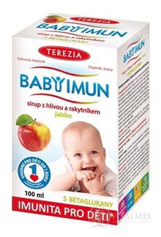 TEREZIA BABY IMUN sirup s hlivou a rakytníkom príchuť jablko 1x100 ml