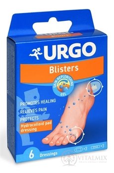 URGO Blisters Na pľuzgiere hydrokoloidná náplasť, 2 veľkosti, 1x6 ks