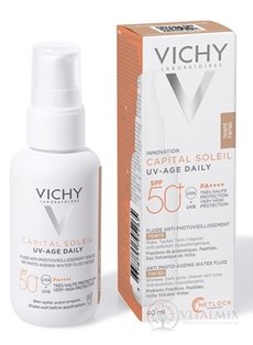 VICHY CAPITAL SOLEIL UV-AGE DAILY TINTED tónovaný denný fluid proti fotostarnutiu pleti s ochranným faktorom SPF50+, 1x40 ml