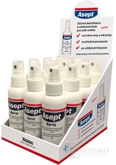 Vitabalans Asept Sprej dezinfekčný na rany DISPLEJ 12x100 ml, 1x1 set