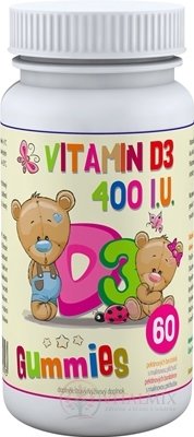 VITAMIN D3 400 I.U. Gummies - Clinical pektínové bonbóny s malinovou príchuťou 1x60 ks