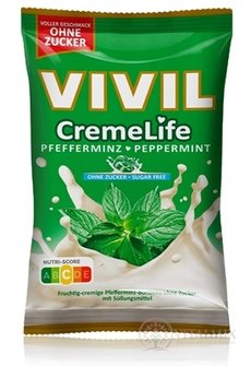 VIVIL BONBONS CREME LIFE CLASSIC drops s mätovo-vanilkovou príchuťou, bez cukru 1x110 g