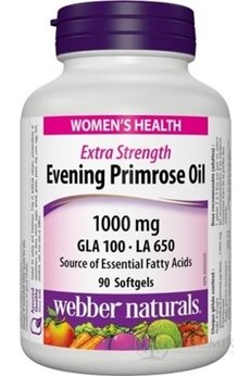 Webber Naturals Púpalka Dvojročná 1000 mg (Naturals Evening Primrose Oil) cps 1x90 ks