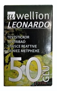 Wellion LEONARDO GLU Prúžky testovacie (1 balenie) 1x50 ks