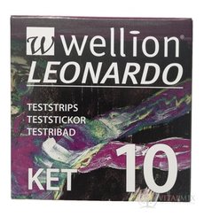 Wellion LEONARDO KET Prúžky testovacie (1 balenie) 1x10 ks