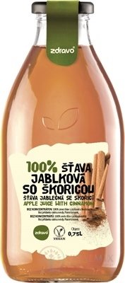 zdravo 100% ŠŤAVA JABLKOVÁ SO ŠKORICOU 1x0,75 l