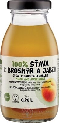 zdravo 100% ŠŤAVA Z BROSKÝŇ A JABĹK 1x200 ml