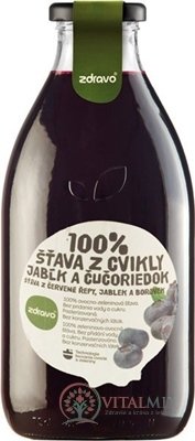 zdravo 100% ŠŤAVA Z CVIKLY, JABĹK A ČUČORIEDOK 1x0,75 l