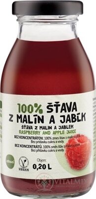 zdravo 100% ŠŤAVA Z MALÍN A JABĹK 1x200 ml