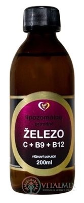 Zdravý svet Lipozomálne ŽELEZO + C + B9 + B12 1x200 ml