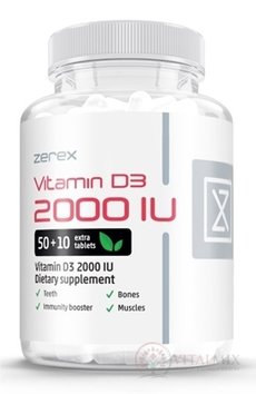 Zerex Vitamín D3 2000 IU tbl 1x60 ks