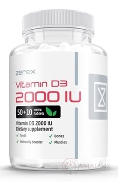 Zerex Vitamín D3 2000 IU tbl 1x60 ks