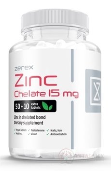 Zerex Zinok chelát 15 mg tbl 1x60 ks