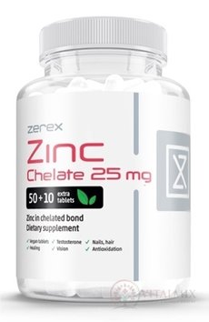 Zerex Zinok chelát 25 mg tbl 1x60 ks
