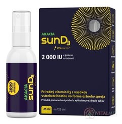 AKACIA sunD3 2000 IU ústny sprej, pomarančová príchuť 1x25 ml