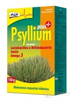 asp Psyllium PLUS rozpustná vláknina + Laktobacillus, Bbifidobacterium, inulín, Omega-3, 1x150 g