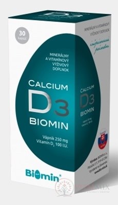 Biomin CALCIUM S VITAMÍNOM D3 cps 1x30 ks