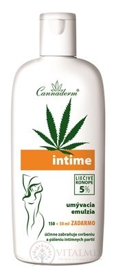 Cannaderm INTIME umývacia emulzia na intímnu hygienu 150+50 zadarmo (200 ml)