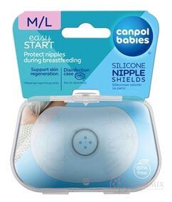 Canpol babies EasyStart Chrániče bradaviek Premium veľ. M/L, tvarované, silikón, 1x2 ks