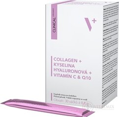 CLINICAL COLLAGEN+KYSELINA HYALURONOVÁ+VIT.C & Q10 prášok vo vrecúškach s jahodovou príchuťou 1x30 ks