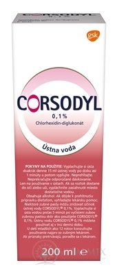 CORSODYL 0,1% roztok 1x200 ml