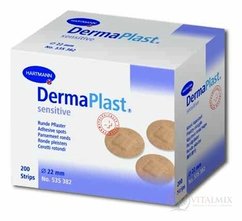 DERMAPLAST SENSITIVE SPOTS náplasti okrúhle (priemer 22 mm) 1x200 ks