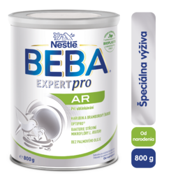BEBA EXPERTpro AR pri odgrckávaní, dojčenská mliečna výživa, potraviny na osobitné lekárske účely, od narodenia, 800 g