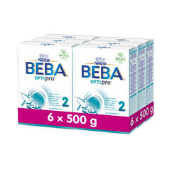 BEBA OPTIPRO® 2 následné dojčenské mlieko, 500 g, 6ks