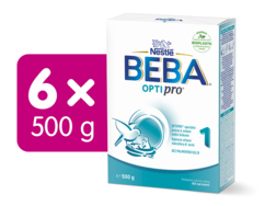 BEBA OPTIPRO® 1 počiatočné dojčenské mlieko, 500 g, 6x500g